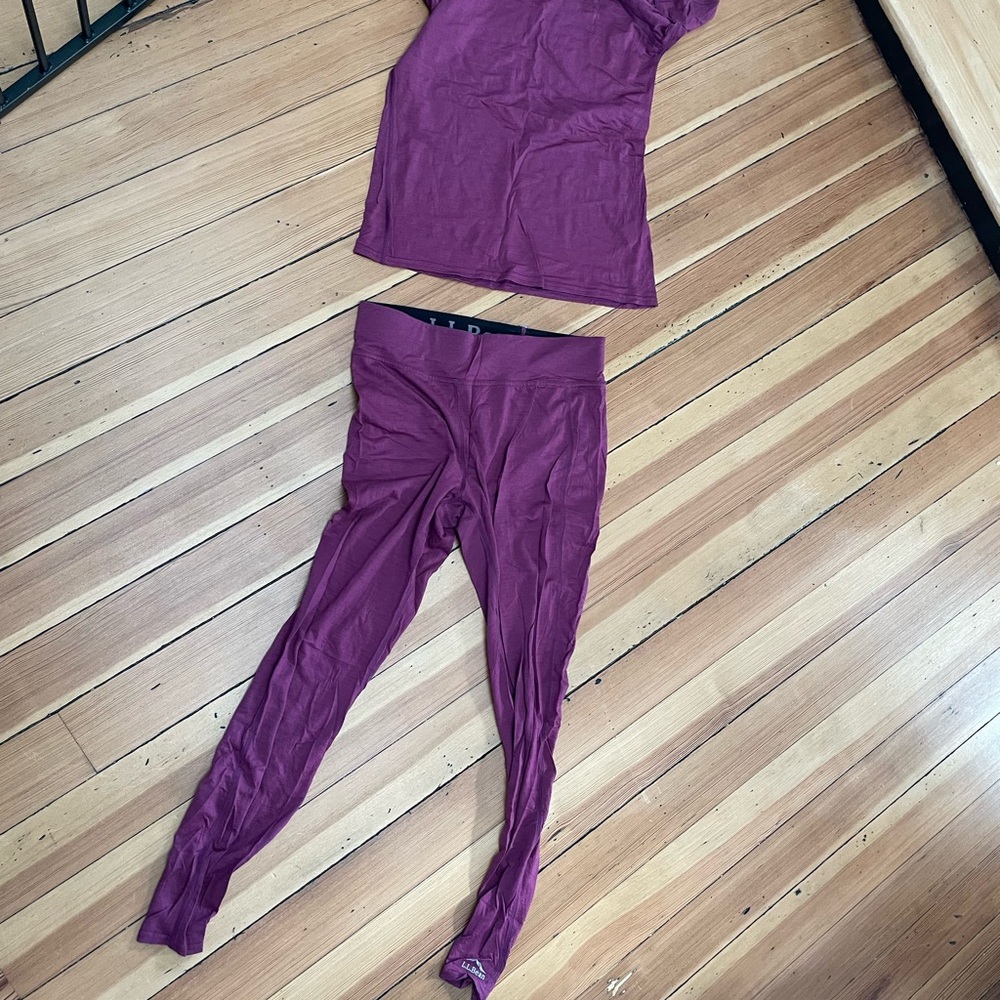 Merino Wool Leggings in Rich Purple